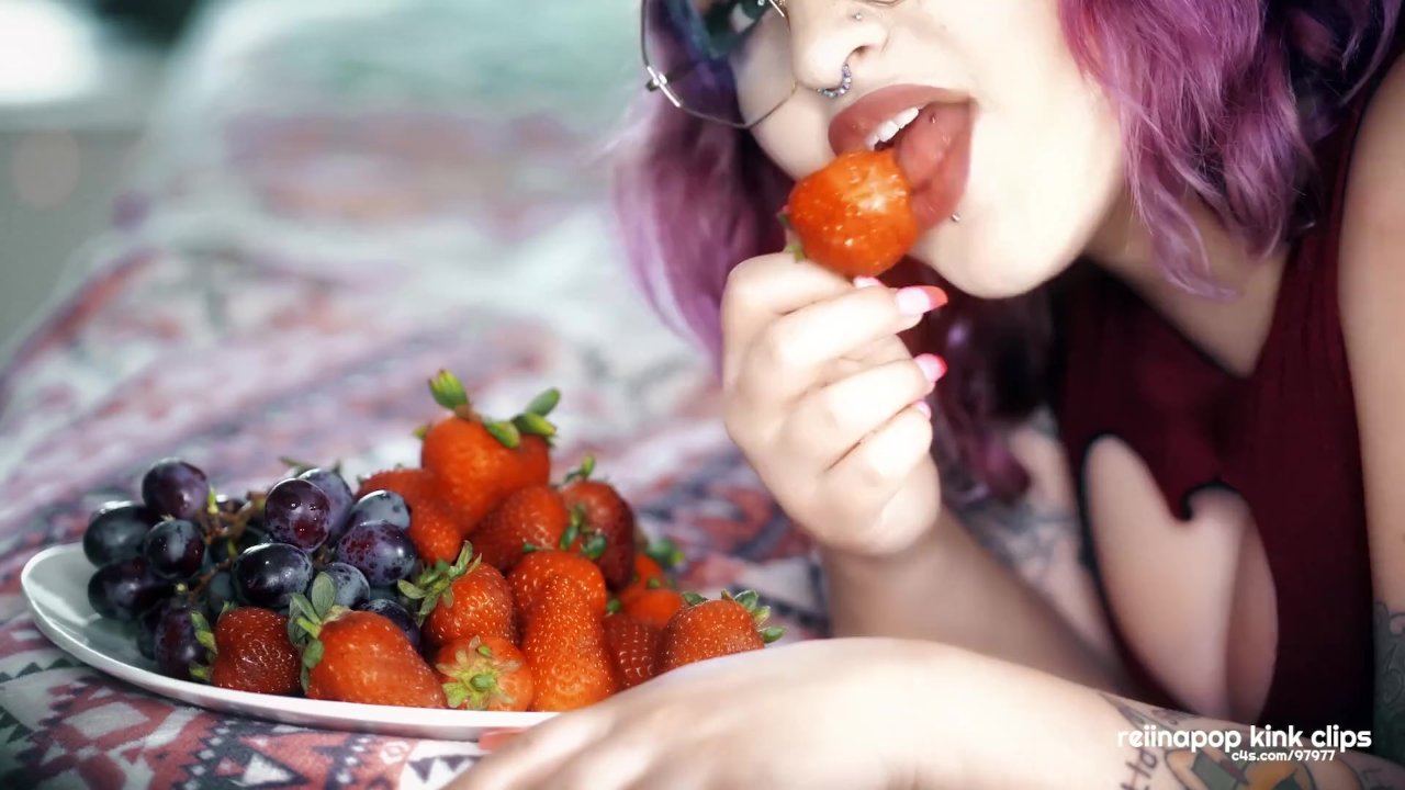 4K Red Berries ASMR Mouth Sounds Mastication Porn Videos Tube8